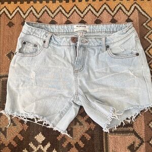 One Teaspoon Light Blue Denim Shorts